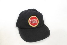 Vintage Lucky Strike Y2k Cap Black Mens 90s One Size RARE Snapback