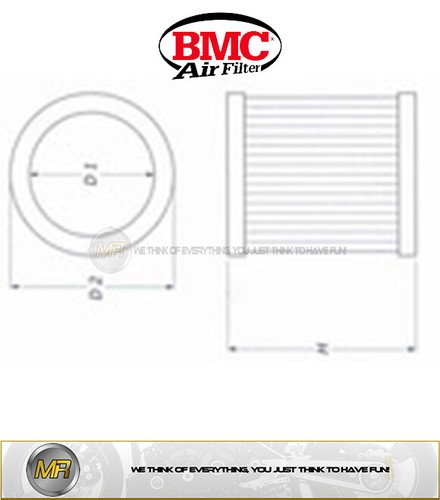FILTRO ARIA SPORTIVO FORD FOCUS III 1.5 TDCI 2014 2015 2016 2017 2018 BMC CV 120 - Imagen 2 de 2