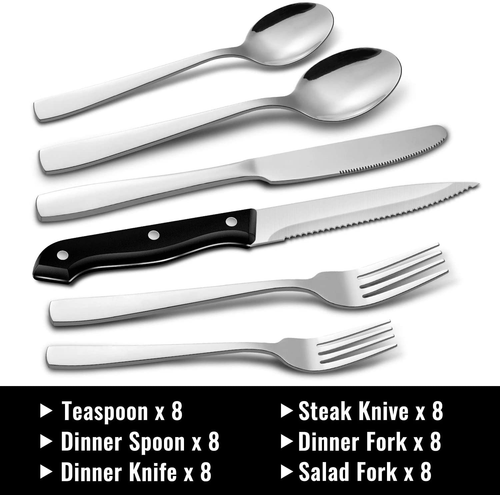 Set Set Löffel und Gabeln mit Edelstahl bedeckt 48-teilig USA - Bild 3 von 7
