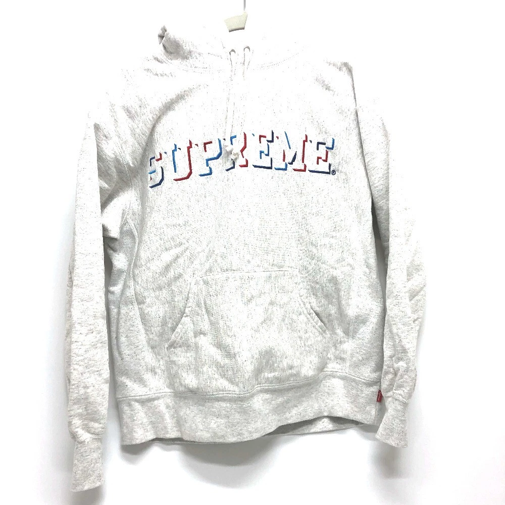 SUPREME Apparel Hoodie Logo 0AW Drop Shadow Hooded Sweatshirt Parka cotton gray