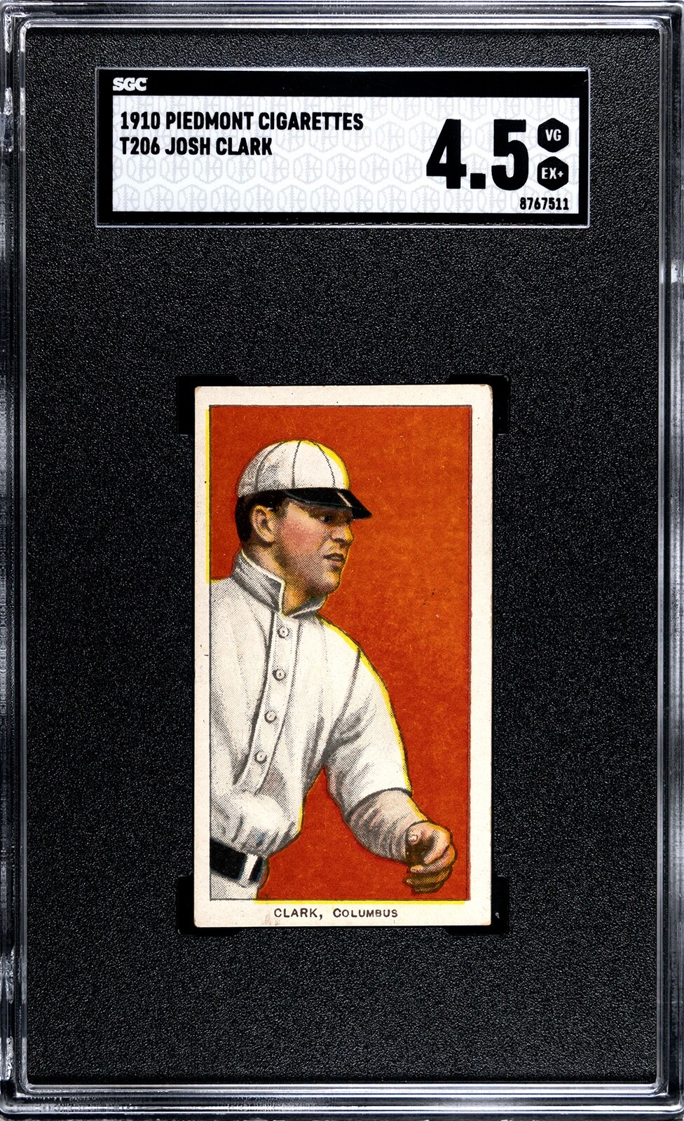 1910 Piedmont T206 Josh Clark SGC 4.5 SN:8767511 #133