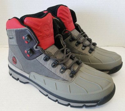 timberland euro hiker jacquard red