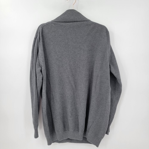 Vintage Lacoste Sweater Mens Size 8 Pullover Waffle Knit 1/4 Zip Mock Neck Long - Picture 6 of 11