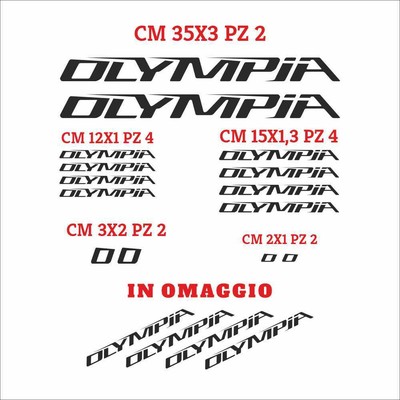 Sticker Mimo Adesivi Olympia Compatibili Bici E-Bike MTB Ciclocross Touring  | eBay