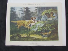 A HISTORY OF THE PRINTS AND PAINTINGS - CURRIER & IVES "BIRD DOGS" -  CALENDAR