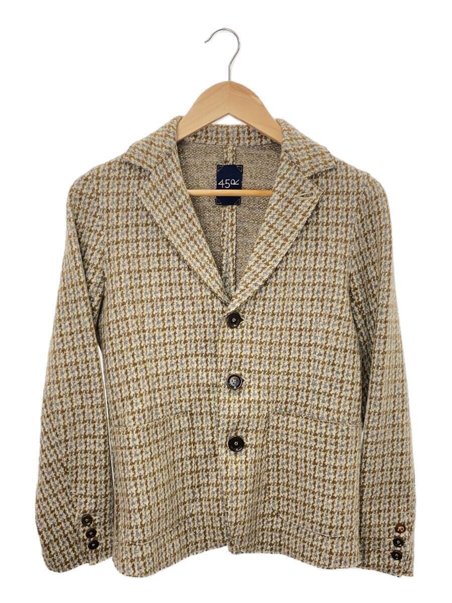 45rpm Wool Houndstooth Flannel Square Jacket Multicolor