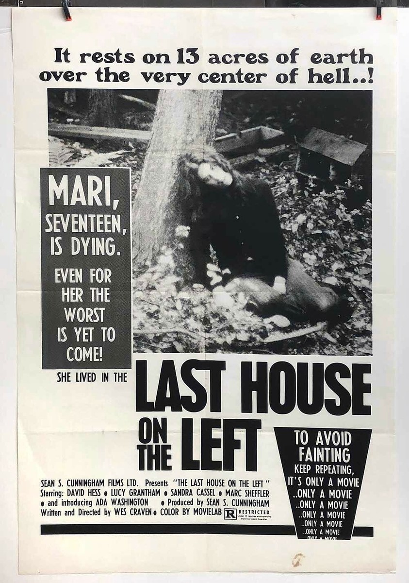 THE LAST HOUSE ON THE LEFT 1972 ORIGINAL Movie Poster Wes Craven