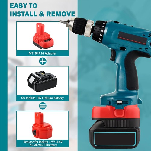 Für Makita 18V Akku zu für Makita 12V 14,4V NI-Cd NI-Mh Werkzeuge Akku Adapter - Bild 5 von 10