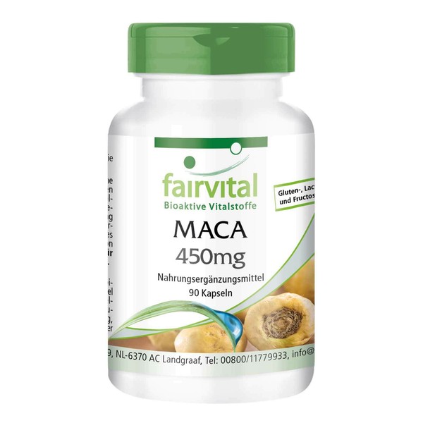 Maca-Extrakt 90 Kapseln 5-Fach Konzentriert, 5:1 Wurzelextrakt Vegan | Fairvital-image