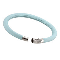 Endless Single Light Blue Leather Bracelet Stainless S Lock(8.0 Inch), 12111-20 on sale Endless Single Light Blue Leather Bracelet Stainless S Lock(8.0 Inch), 12111-20 on sale