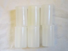 Clear White Plastic Camera Film Canister Container with Lid Empty Lot 6 Pieces