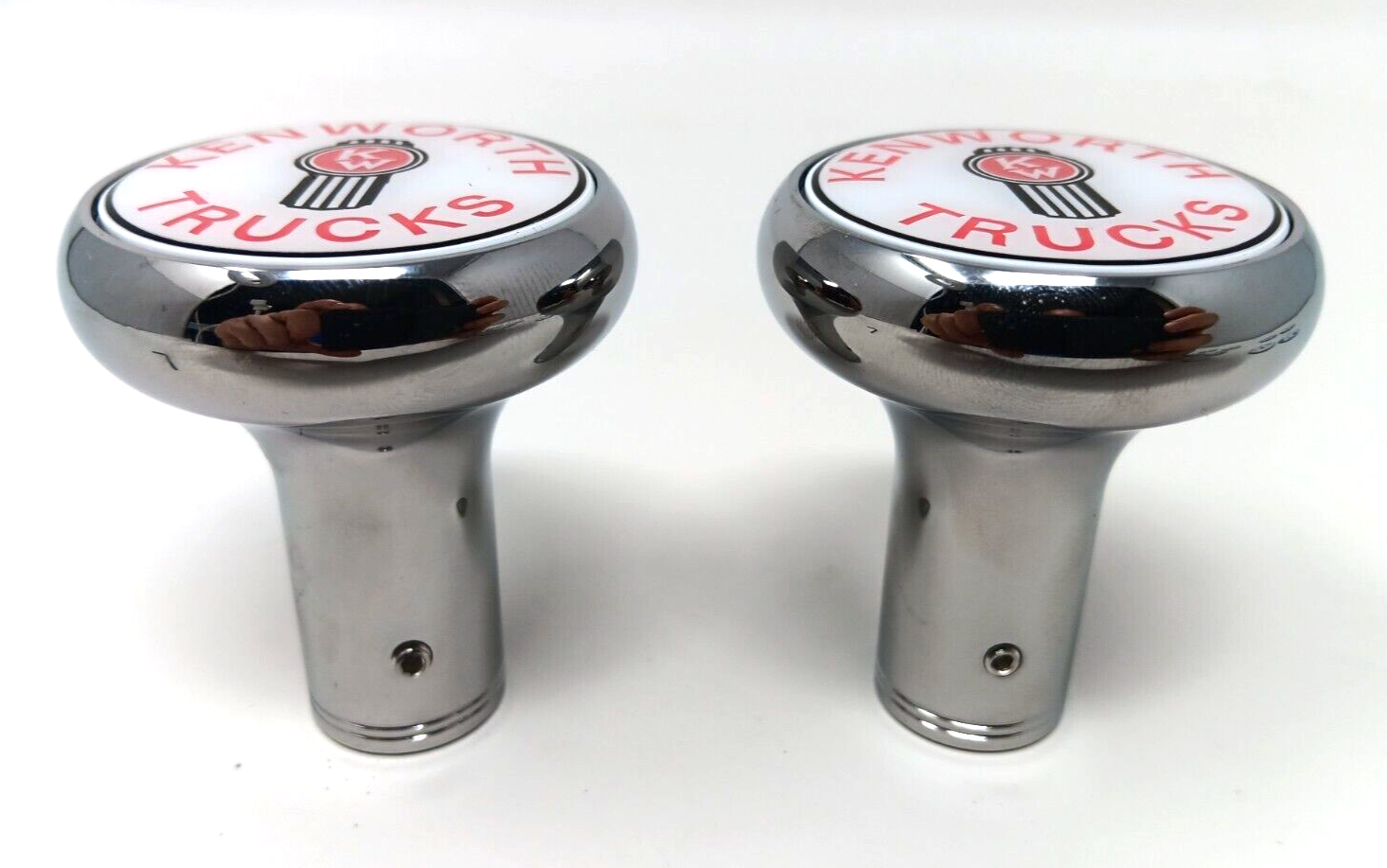 Kenworth truck white KW vintage style Air brake Valve Knobs chrome