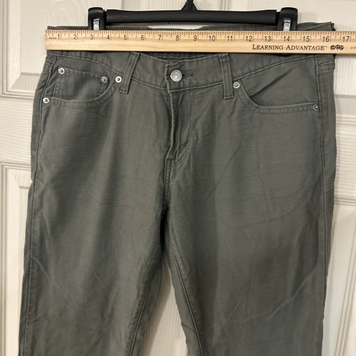 Levis Womens 29 Denim Jeans Olive Green Boyfriend Relaxed Mid Rise 100% Cotton - Picture 3 of 6