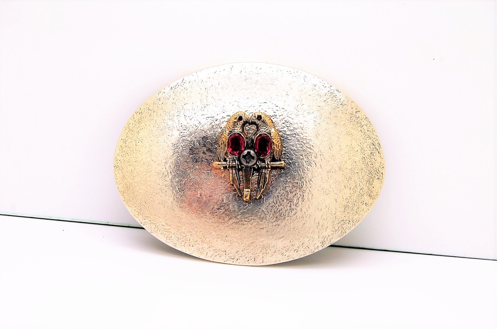 VINTAGE SOLID SILVER ( tasted )  HANDMADE TWO BIR… - image 5