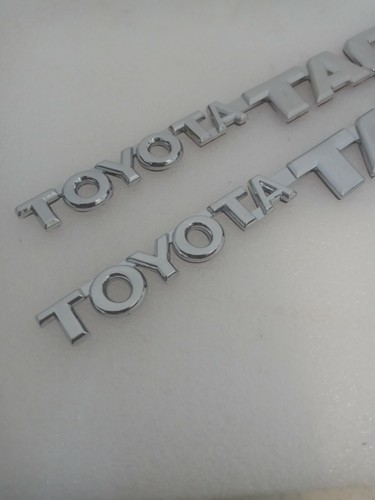TOYOTA TACOMA EMBLEMS 95-04 FRONT DOOR CHROME BADGES LOGO **PAIR** - Picture 3 of 5