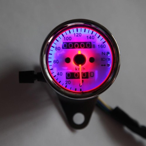 Motorcycle Backlit Dual Speedometer Chrome For Honda Shadow Spirit 750 VT750C2 - Picture 7 of 12
