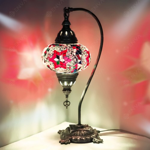 Türkisch Marokkanisch Bunte Mosaik Lampe Licht Tiffany Glas Schreibtisch Tisch KOSTENLOSE Glühbirne - Bild 48 von 76