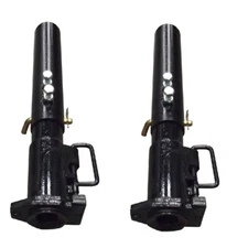 (2) Gooseneck Trailer Coupler 20000 lbs - Round Adjustable 2/5/16" Ball