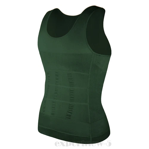 Herren Abnehmen Body Shaper Weste Gürtel Bauch Brust Kompression T-Shirt Tank Top - Bild 19 von 49