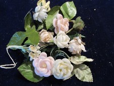 Vtg Millinery Flower Collection Pastel Doll Size Blooms 1" H5286