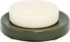iDesign Ceramic Earth Collection Bar Soap Dish, Moss