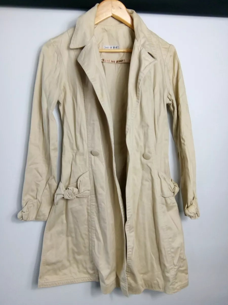 Out Of Xile Women s Spring Summer Coat Beige Denim Cotton One Size