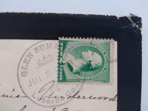 Pennsylvania: Cubierta de luto Glen Summit 1888, adornada cancelación del condado de Lucerna - Imagen 2 de 3