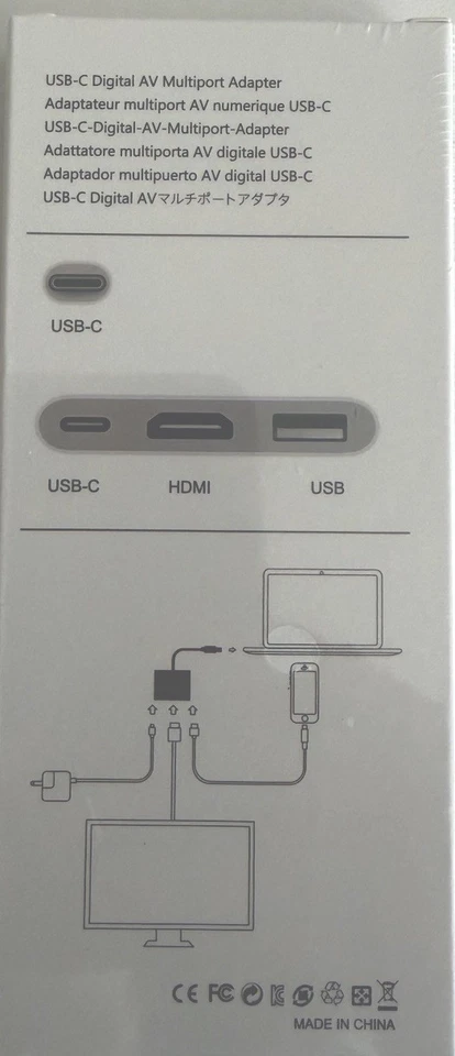 For Apple USB C to Digital AV Multiport Adapter HDMI/USB-C/USB - Image 2 of 4