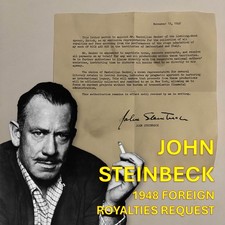 John Steinbeck Signed Royalty Authorization f...