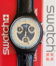 Swatch watch SILVER STAR SCN102 1991 Chrono New old stock