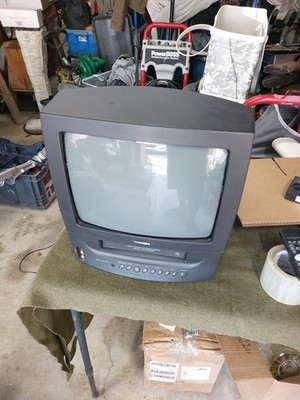 Toshiba MV13L2 13'' CRT TV VCR Combo Retro Gaming TV VHS Player Front AV | TESTED