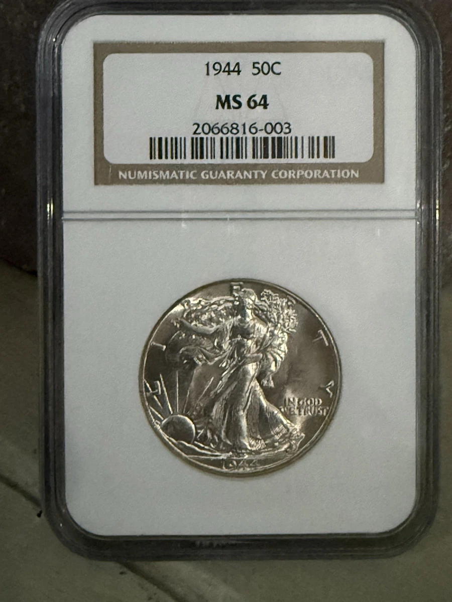 NGC 1944 Year Grade MS 64 Liberty Walking Half Dollars (1916-1947