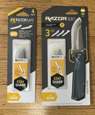 Outdoor Edge Razor SX5 Folding Knife 3  Replaceable Blades Handle Linerlock NEW