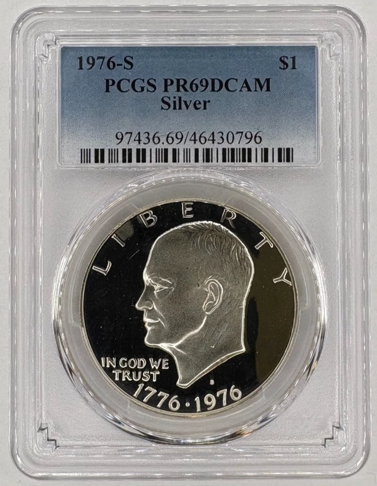 1976-S US 6 Coin PROOF SET~PCGS PR69DCAM~(SILVER~$1~50C~25C) & (CLAD~10C~5C~1C) - Image 3 of 4