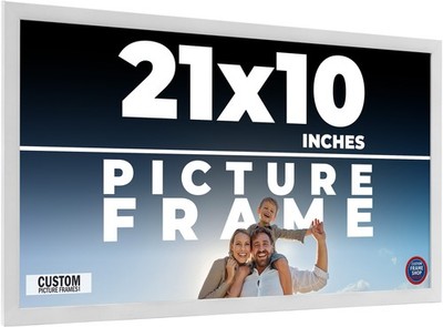 21x10 Frame White Wood Picture Photo Frame with UV Acrylic and Acid Free Backing