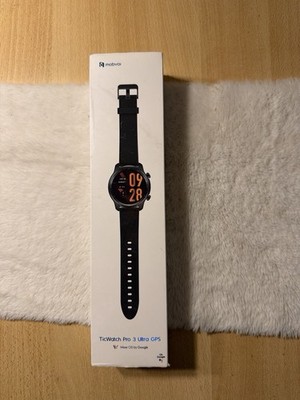 TicWatch Pro 3 Ultra GPS Smartwatch   Wear OS   Schwarzes Gehäuse   Dual