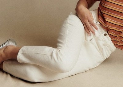 Sezane Brut Women's Denim White Size 8 Jeans