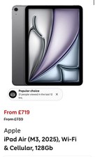 Apple iPad Air 13-inch M3 (2025) 128GB - Wifi & Cellular - Blue - New Sealed