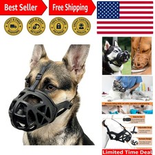Lightweight Rubber Basket Muzzle for Large Dogs - Ideal for Training  Vets