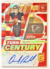 2022 Donruss Elite #TC-4 Desmond Ridder Turn of the Century Autographs Red #/75
