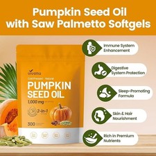 Pure Virgin Oil Supports Hair Non-GMO Pumpkin Seed Oil with Saw Palmetto