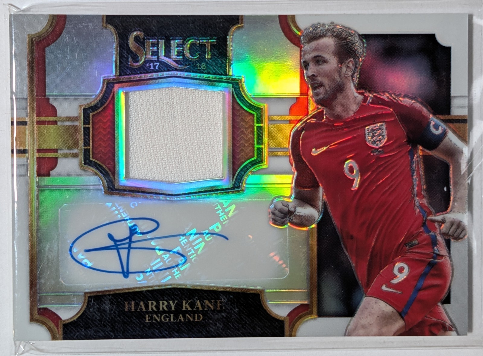 2017-18 Panini Select Harry Kane #JA-HK Jersey Auto White Prizm /99 England view 1