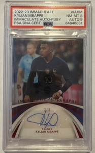 Carte Autographe Signée Kylian Mbappé - PSG, France, Originale Neuve