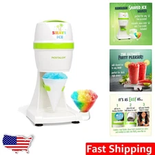 Snow Cone Machine: Hawaiian Style Shaved Ice Maker, Stainless Steel Blades, 2...