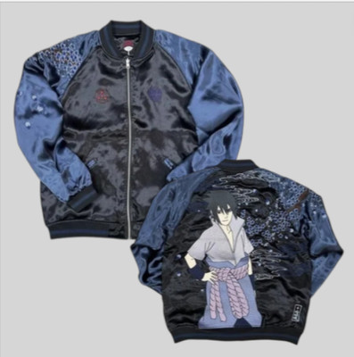 NARUTO x Karakuri Tamashii Uchiha Sasuke Reversible Sukajan Jacket Japan NEW