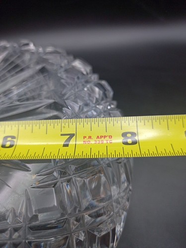 Runde Schüssel Bleischliff Kristall, 7,5” Durchmesser, 3,5” hoch, 3 Pfund 5 Unzen - Bild 11 von 12