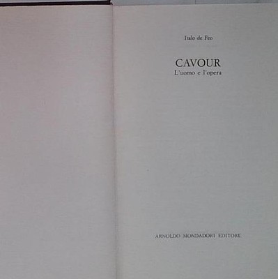 De feo CAVOUR mondadori