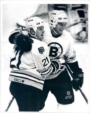 1994 Press Photo NHL Boston Bruins Ted Donato & Bryan Smolinski - snb1841