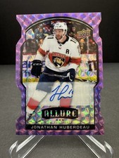 2020-21 Upper Deck Allure Jonathan Huberdeau Purple Diamond Auto 09/10