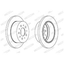 2x Ferodo Scheibenbremse hinten 4249L0 46833806 E169247 1341046080 26260313